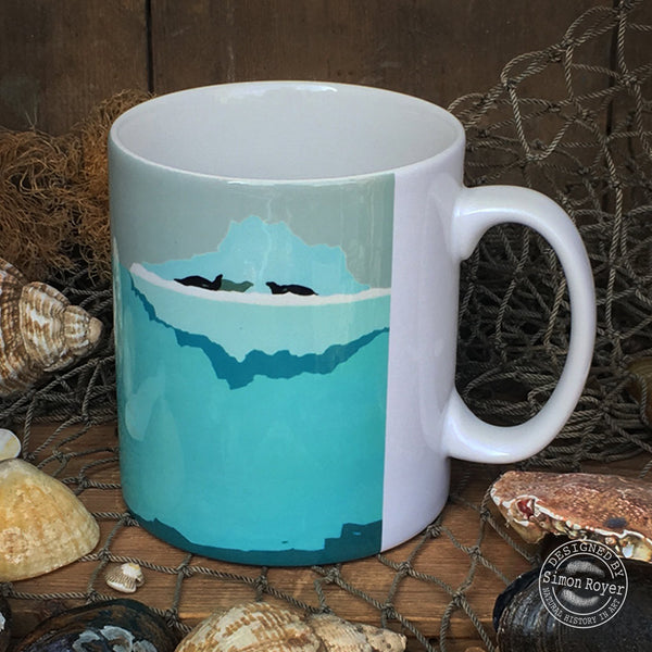 'Arctic design Killer Whales, Ceramic Mug by simon royer.'