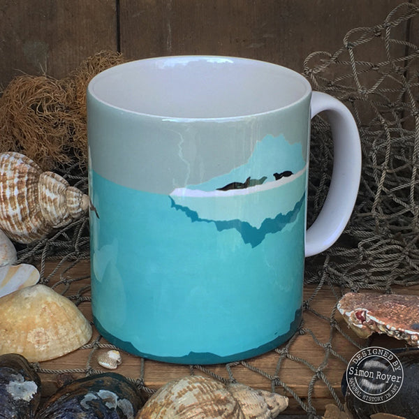 'Arctic design Killer Whales, Ceramic Mug by simon royer.'