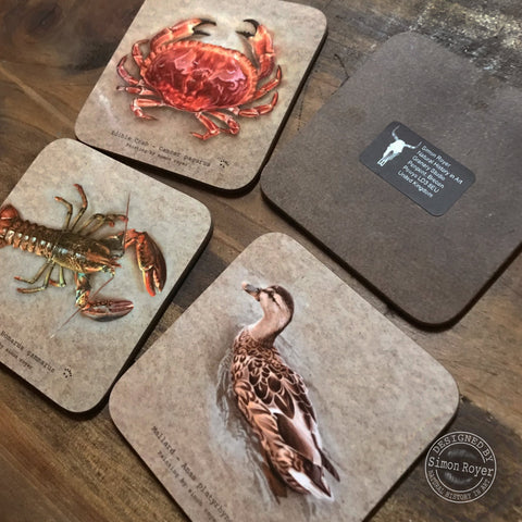 Fauna Wooden Coaster Set