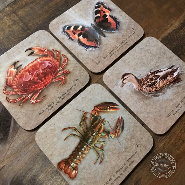 Fauna Wooden Coaster Set