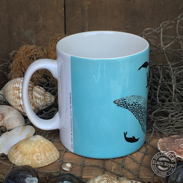 'Galápagos Seal Lions Design Ceramic Mug by simon royer.'