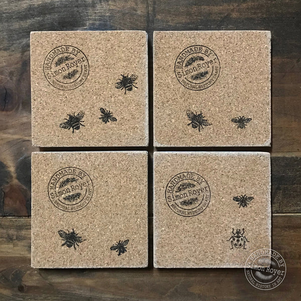 'Garden Herbs Tumbled Marble Coasters by simon royer.'
