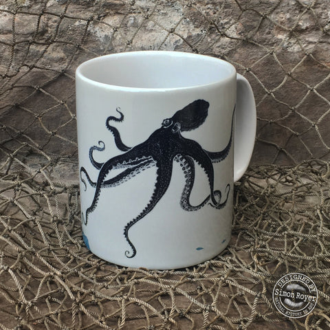 'Octopus and Crab Ceramic Mug by simon royer.'