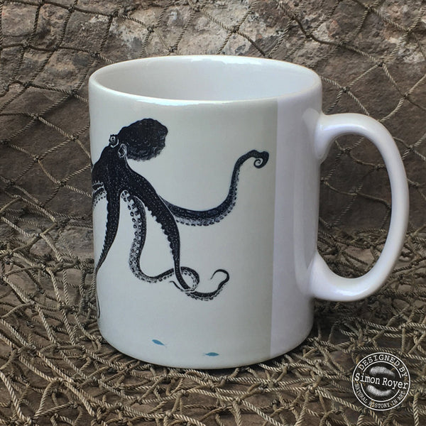 'Octopus and Crab Ceramic Mug by simon royer.'