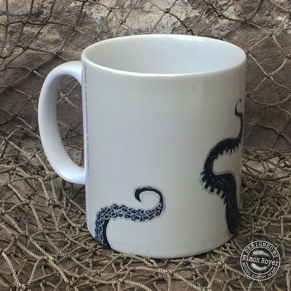 'Octopus Tentacle design Ceramic Mug by simon royer.'