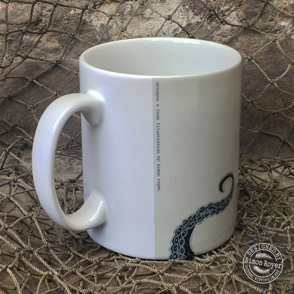 'Octopus Tentacle design Ceramic Mug by simon royer.'