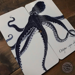 'A Set of Octopus Wooden Coasters by simon royer.'
