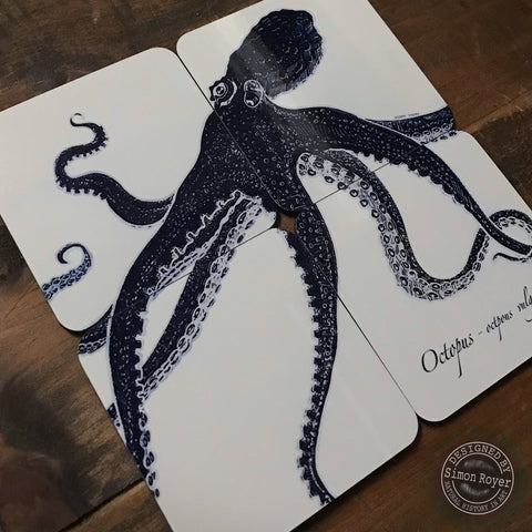  'A Set of Octopus Wooden Coasters by simon royer.'