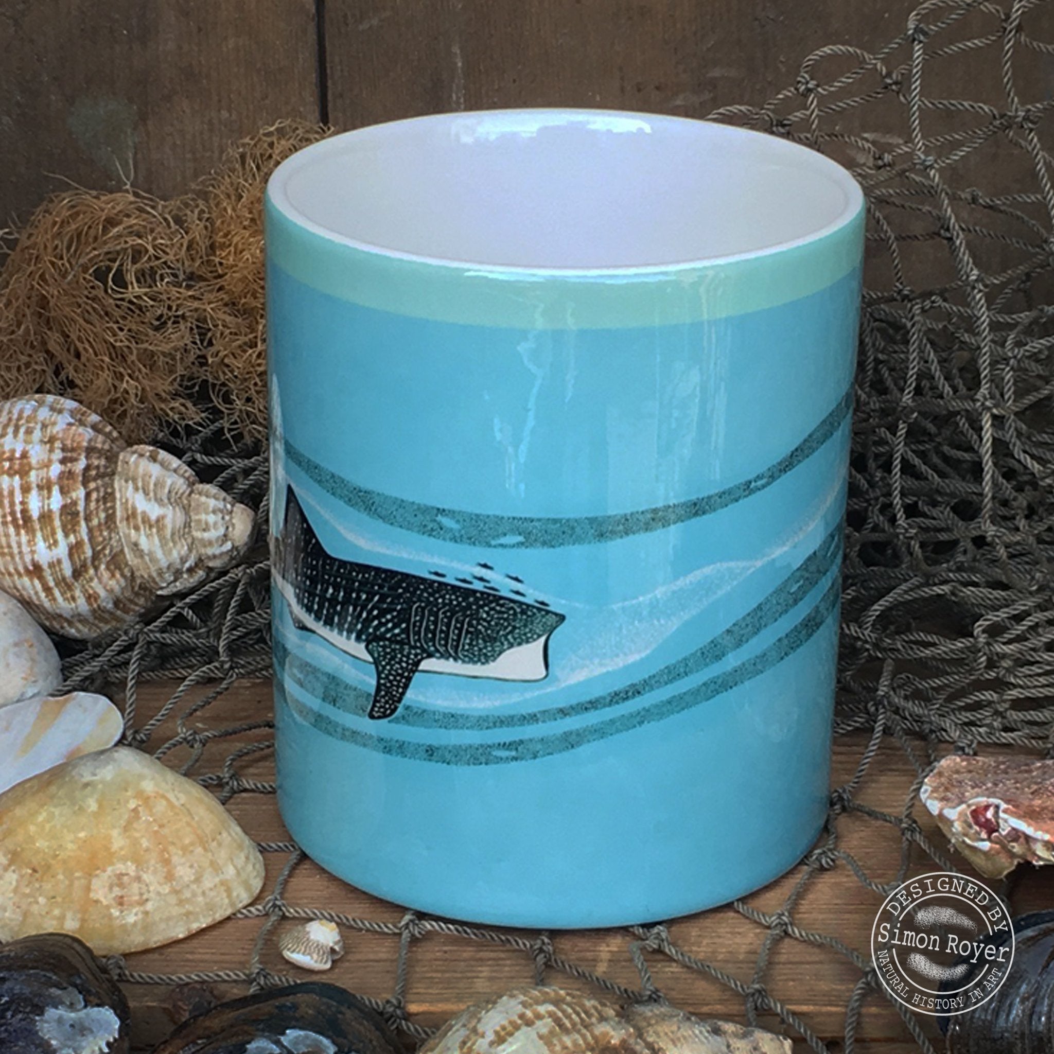 'A Whale Shark Design Ceramic Mug by simon royer.'