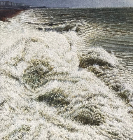 Oil painting of 'East View Brighton' from Brighton Pier by artist simon royer.