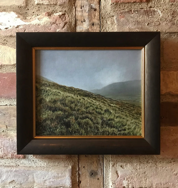 Brecon Beacons, Craig Cerrig-Gleisiad a Fan French framed oil painting by artist simon royer