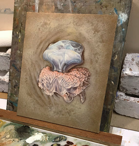 'Jelly fish oil painting by artist simon royer.'
