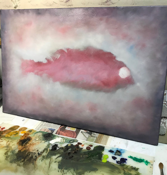 'Red Snapper Fish oil painting by artist simon royer.'