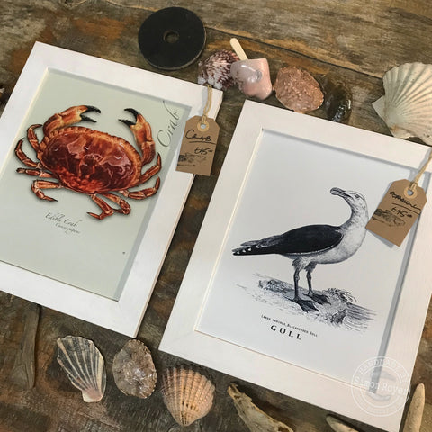 Crab and Seagull Ceramic Tile