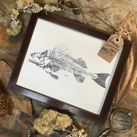 Perch Skeleton Ceramic Tile
