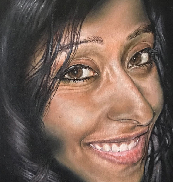 'Face Portrait oil painting by artist simon royer.'