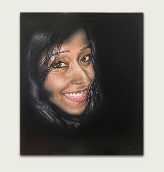 'Face Portrait oil painting by artist simon royer.'